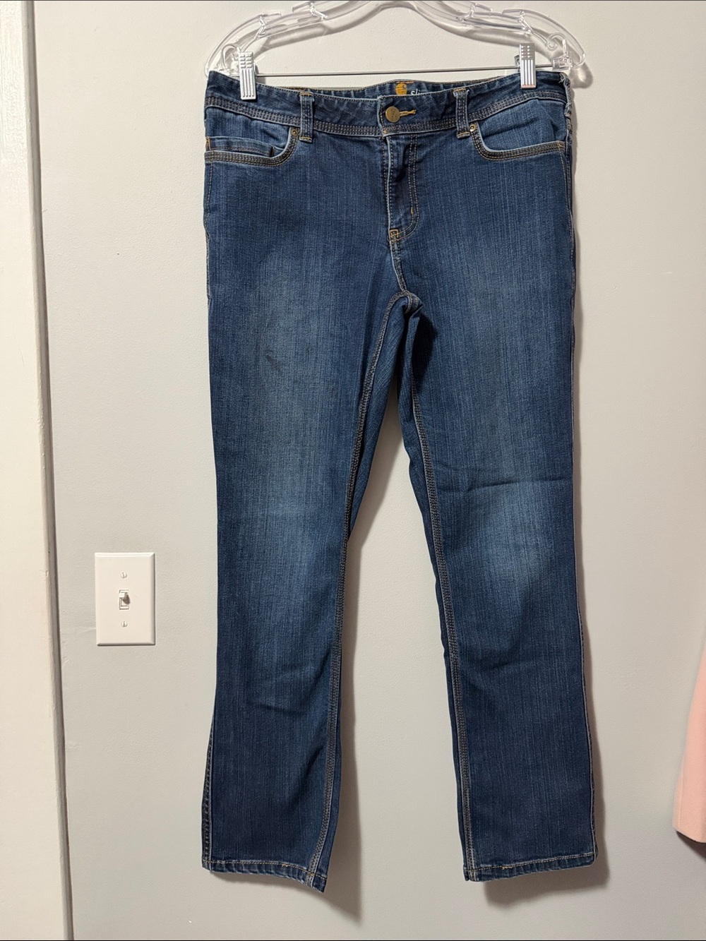 Carhartt Slim Fit Women’s Dark Blue Stretch Straight-Leg Jeans 10S